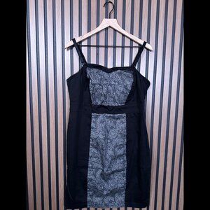 Torrid Dress 14/XL Womens Mini Black Lace Detail Mini Sleeveless Bodyice Stretch